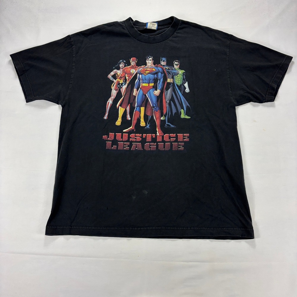 Vintage 90s Justice League DC Comics Superhero Graphic T Shirt Mens‎ Large
